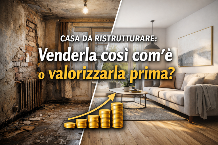Casa da ristrutturare: conviene venderla così com’è o valorizzarla prima?
